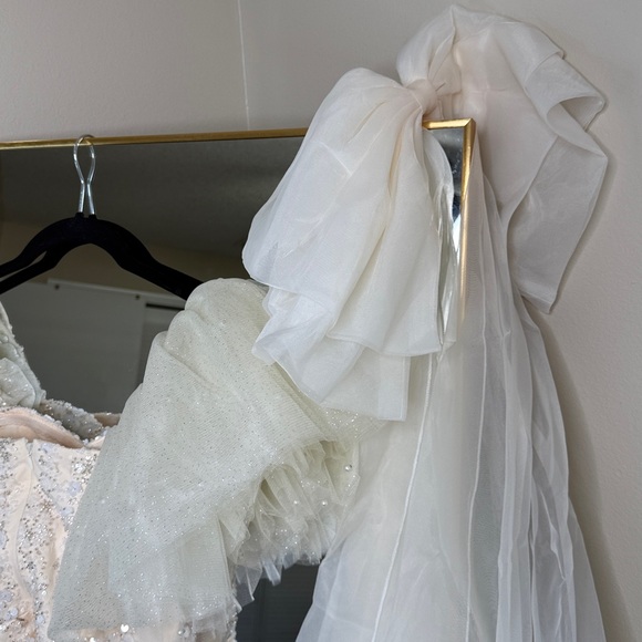 Bella Barnett Emma Off-the-Shoulder Sequin Streaking Mini Dress - Picture 10 of 10